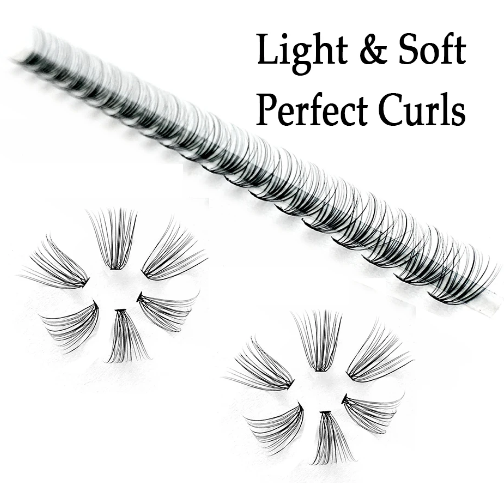 Ivvry - Lash Extension Clusters Kit  With Bonder & Tweezers